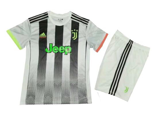 Kids Juventus 2019-20 4th Soccer Shirt With Shorts